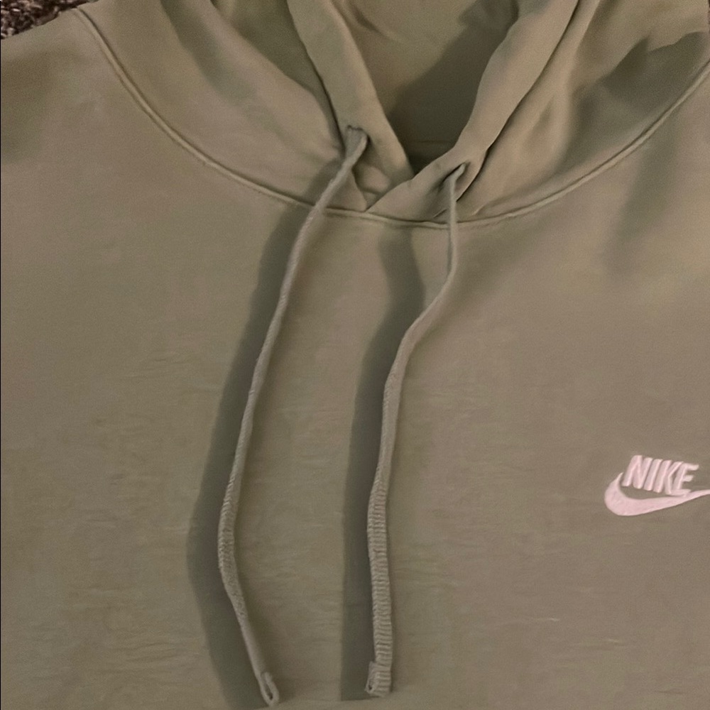 Nike Men's Olive Sweater Hoodie - Picture 4 of 8